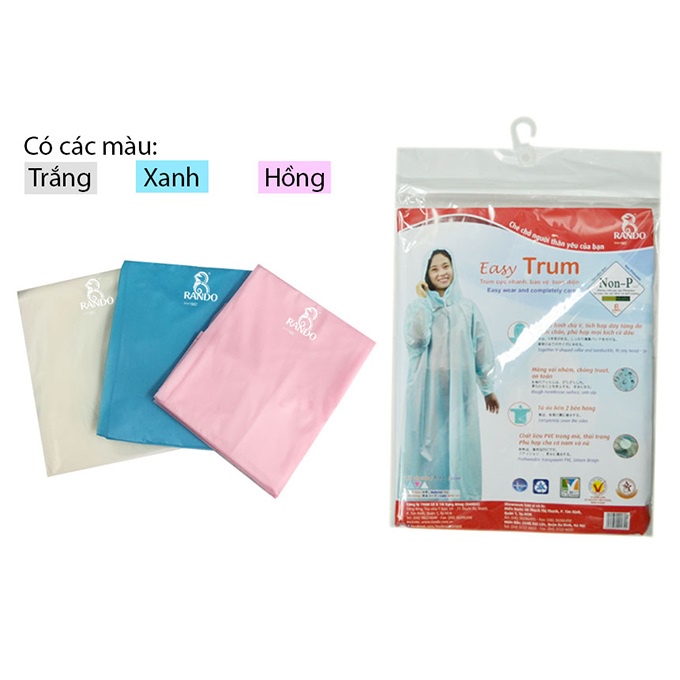 Áo mưa 1 Người RANDO Easy Trum | Siêu Nhẹ, Siêu Bền | Kounbox