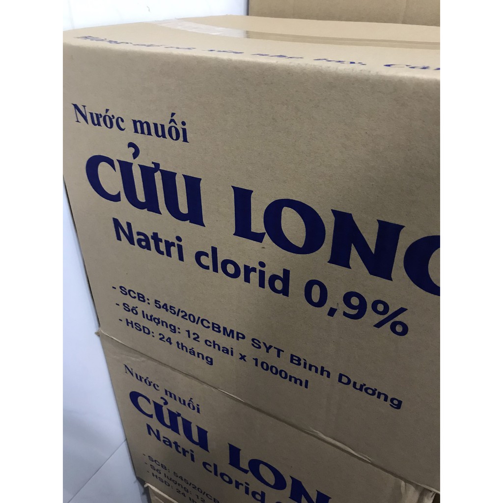 Nước muối sinh lý cửu long 500- 1000ml thùng- Nhà Thuốc Mỹ Kim