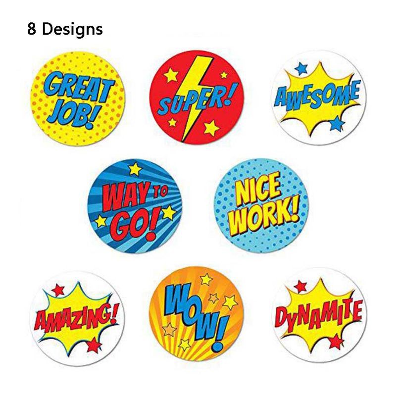 Cuộn 500 Miếng Dán 8 Kiểu Khác Nhau