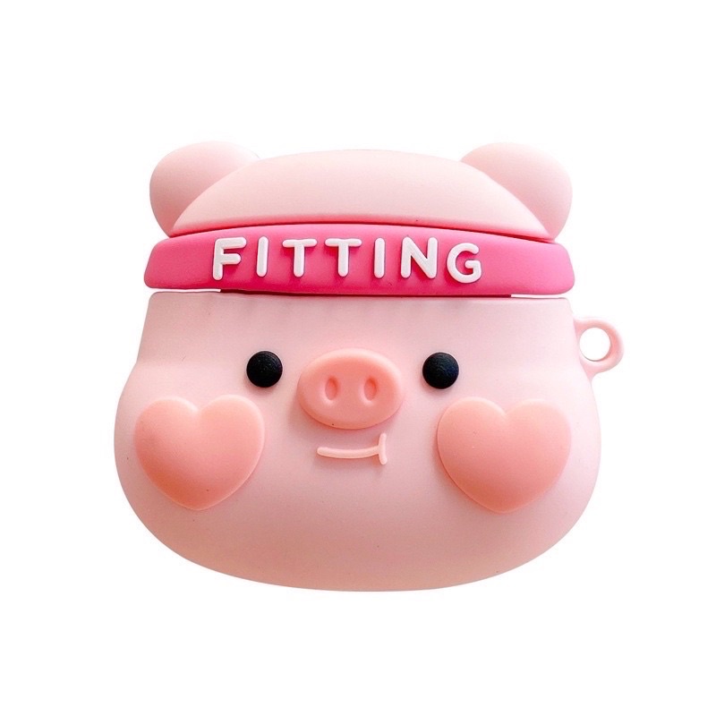 Case Airpod 1 2 Pro  airpod 3 Vỏ bao bọc Pink Pig Cover đựng tai nghe không dây airpods silicon Heo Fitting