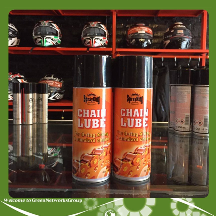 Chai Xịt Bôi trơn sên SprayKing Chain Lube 400ml Greennetworks