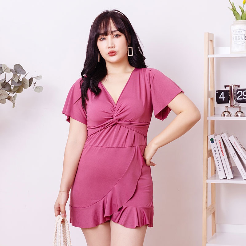 Đồ Bơi Một Mảnh Màu Đen Có Size Lớn 55-85kg Thời Trang Dành Cho Nữ