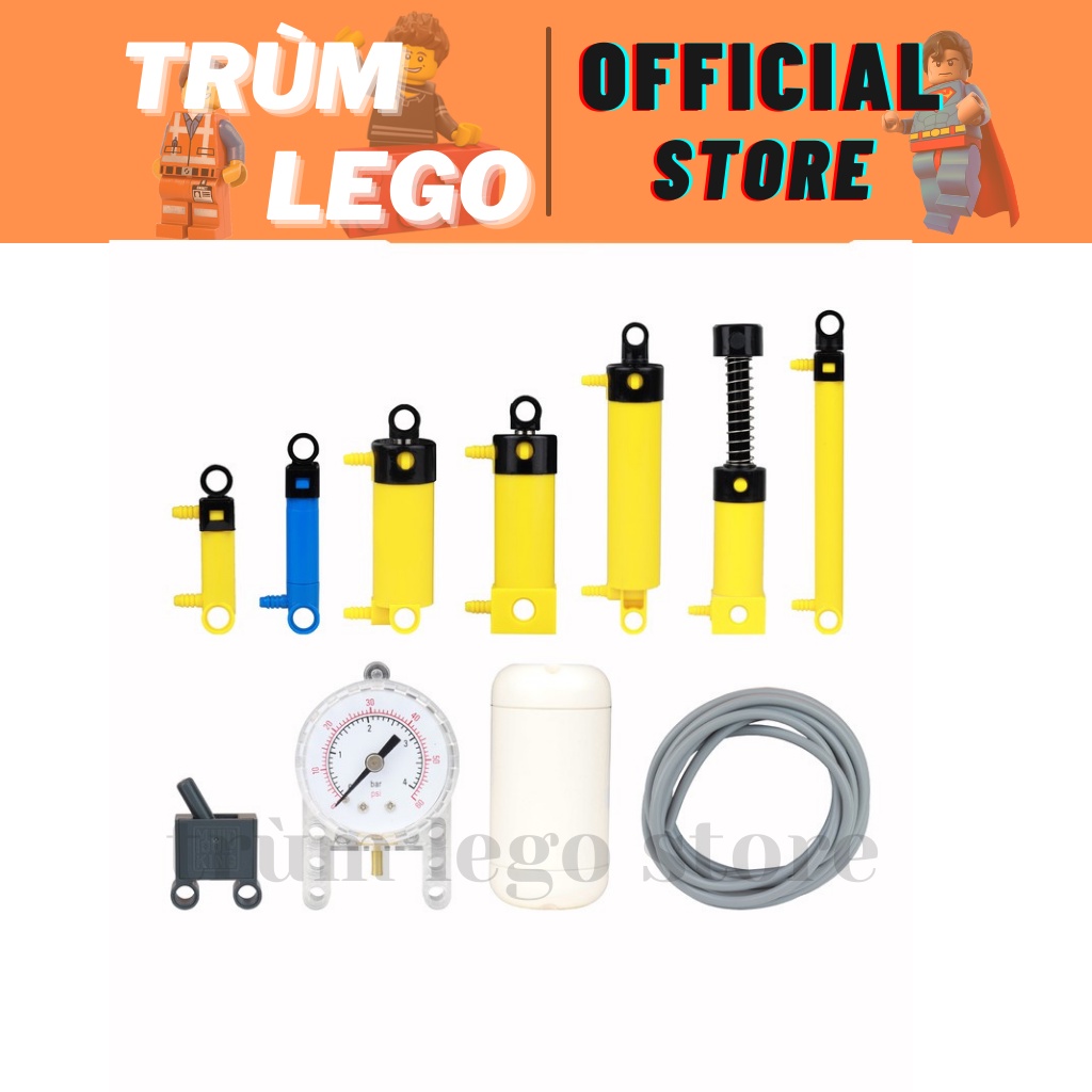 TƯƠNG THÍCH LEGO 9686 LEGO TECHNIC PHỤ KIỆN XI LANH KHÍ NÉN PISTON KHÍ NÉN BÌNH ÁP XUẤT BÍNH CHỨA KHÍ MÃ 19