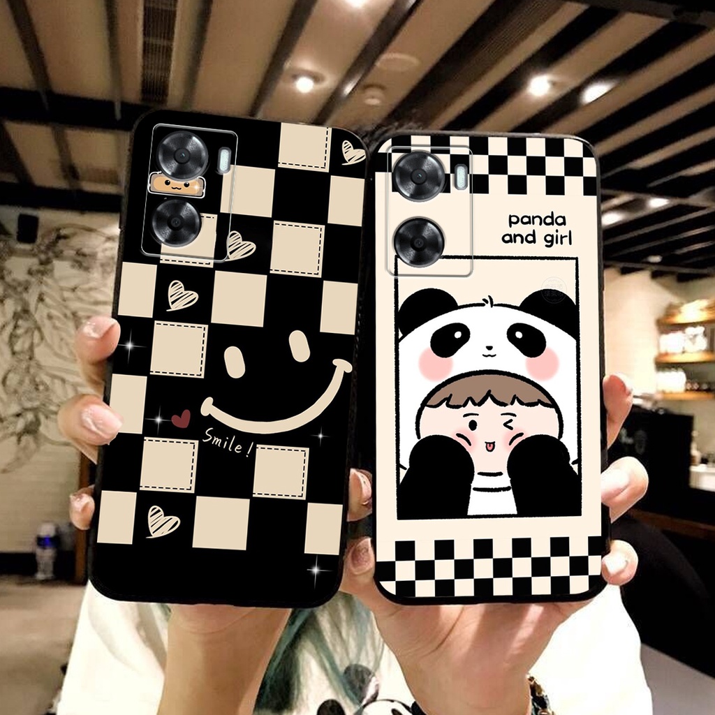 Ốp lưng Oppo A57 2022 / A77 4G / A77S  BẢO VỆ CAMERA in hình cao cấp mẫu kẻ caro,mikenbe@r siêu hot