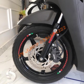 Tem dán vành (mâm) xe 3M phản quang cực chất.