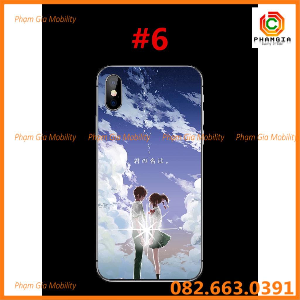 Ốp lưng iphone kính tráng gương x xr xs xsmax hình đẹp, nhiều mẫu anime