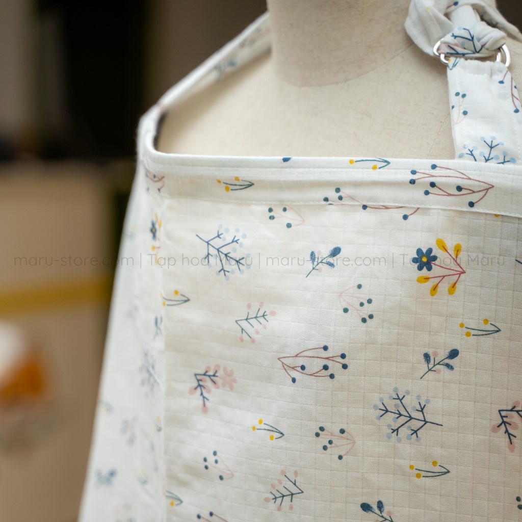[Kèm túi đựng] Khăn choàng che bé khi bú, khi đi ra ngoài vải 100% cotton | OEM