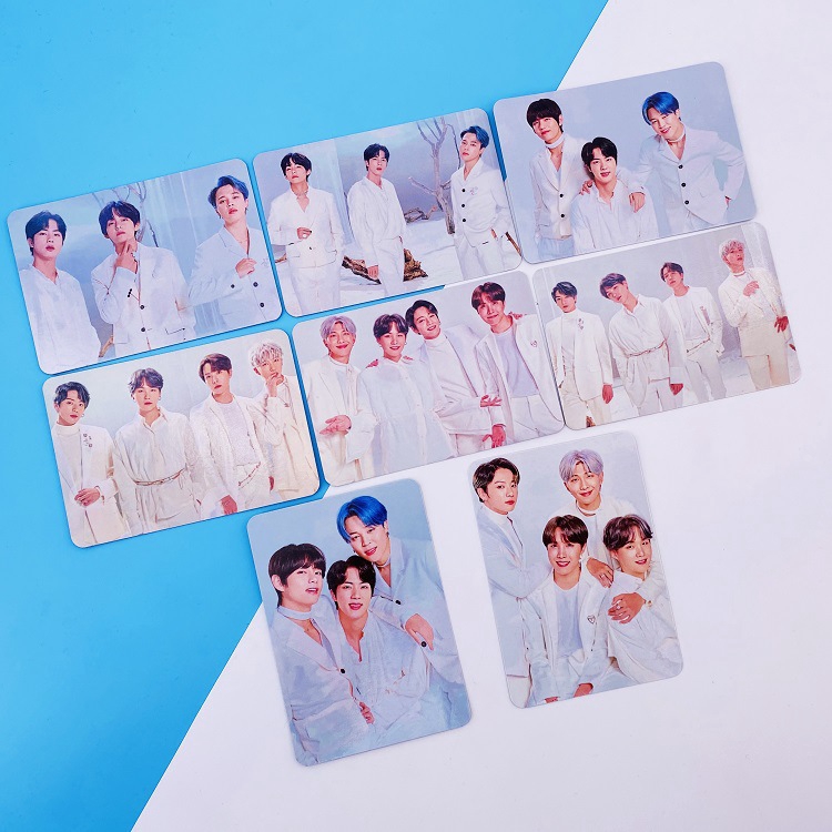 Bộ 8 thẻ in hình nhóm nhạc KPOP BTS chất lượng hình ảnh HD