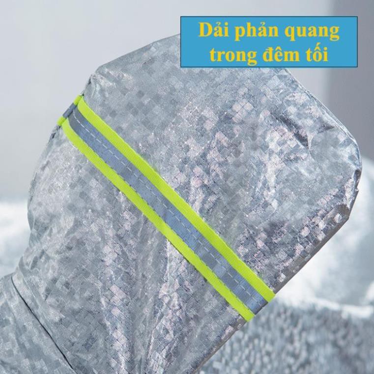 [SUPER SALE] Áo Trùm Xe Máy Loại Dày 3 Lớp Hàng Xịn, Phản Quang Cách Nhiệt Tốt Có Móc Để Khóa Xe