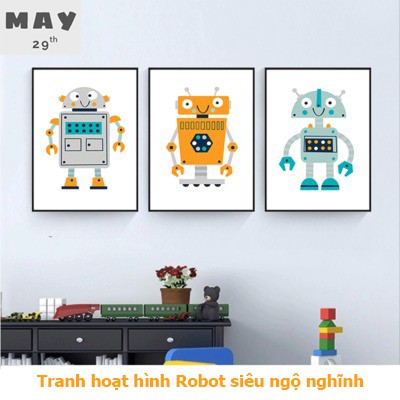 Tranh treo tường Robot cực ngộ nghĩnh đáng yêu - may29th.shop