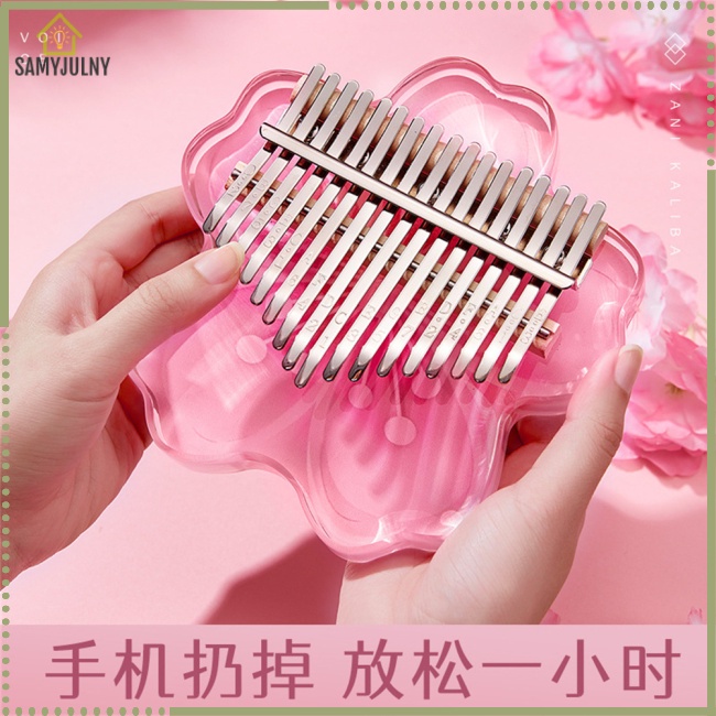Đàn Kalimba 17 / 21 Tông Hình Hoa Anh Đào