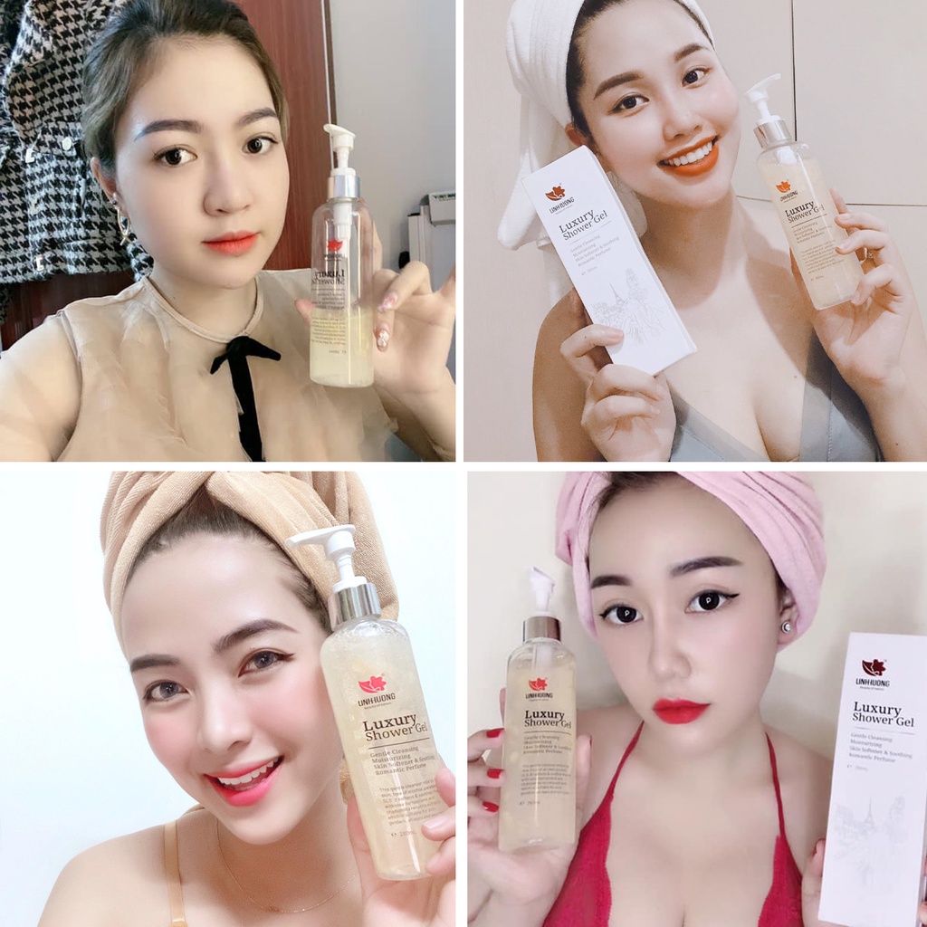Sữa Tắm Dưỡng Trắng Mềm Mịn Da Hương Hoa Hồng Linh Hương Luxury Shower Gel 260ml