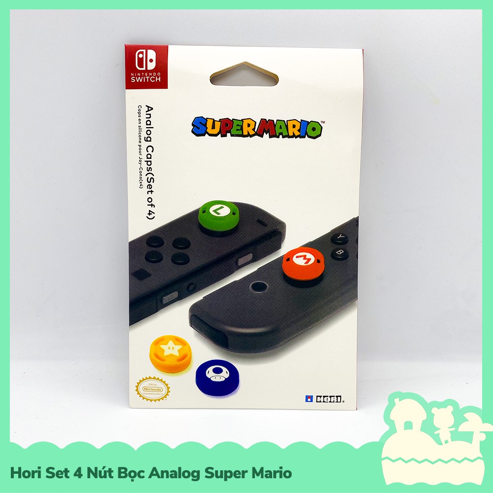 [Sẵn VN - NowShip] Hori Phụ Kiện Set 4 Bọc Nút Cần Xoay Analog Joycon Nintendo Switch NS Mario