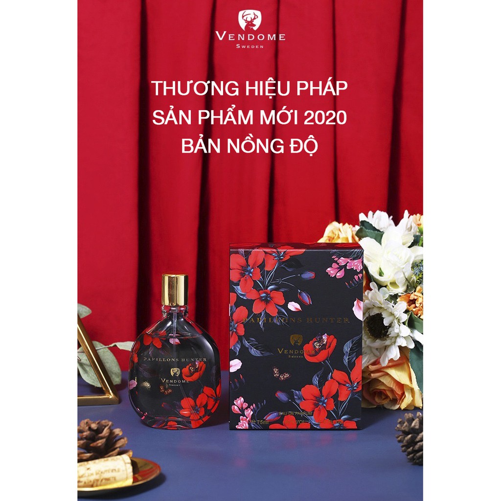 Nước Hoa Nữ VENDOME PAPILLONS Hương Liệu Pháp Cao Cấp 75ml Lưu Hương 12H Tặng Kèm Nước Hoa Sample | BigBuy360 - bigbuy360.vn