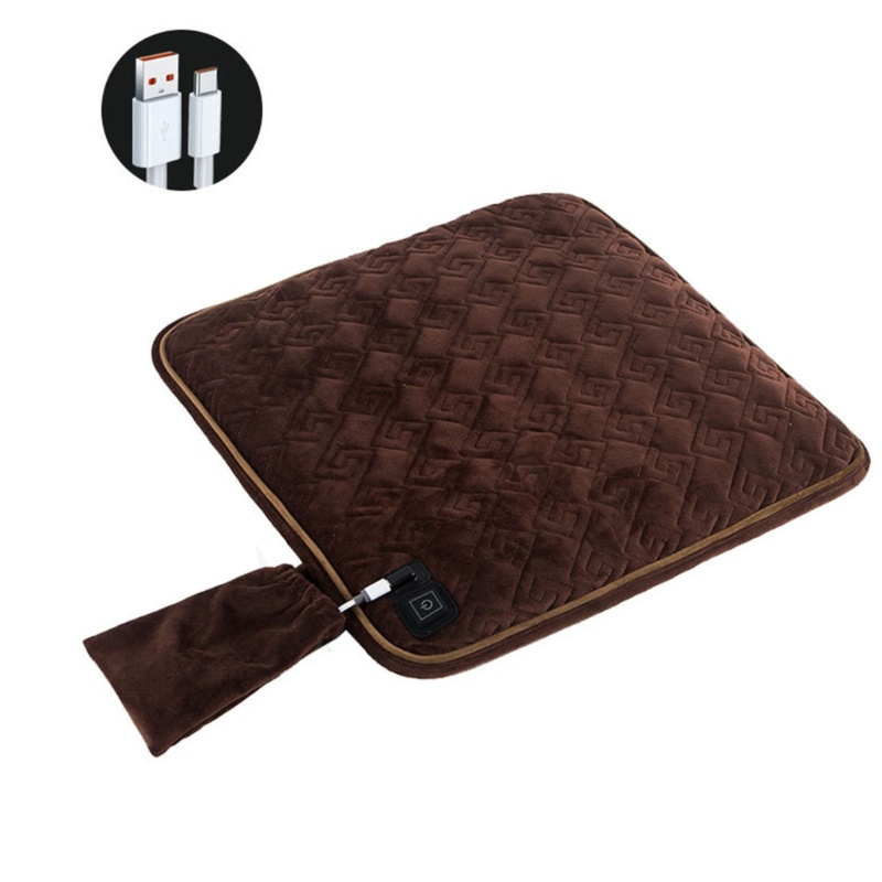 Đệm Sưởi Ấm Ghế Ngồi Bằng Sợi Điện Sạc Cổng USB Gấp Gọn Mang Đi Tiện Lợi