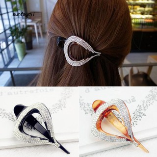 Kẹp tóc hình chiếc lá đính đá thời trang cho nữ