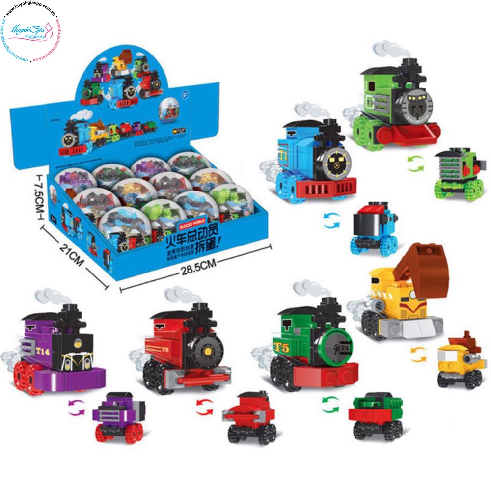Đồ chơi lắp ráp mô hình toa xe lửa 6in1