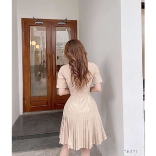 Đầm dự tiệc dập ly 2 màu