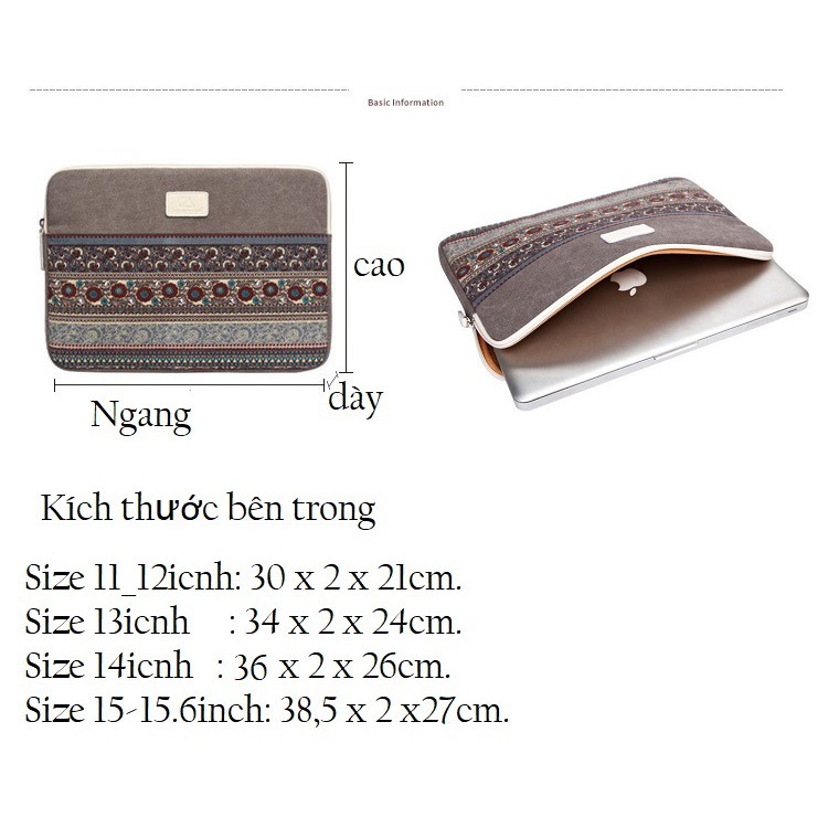 Túi chống sốc CanvasArtisan cho laptop.