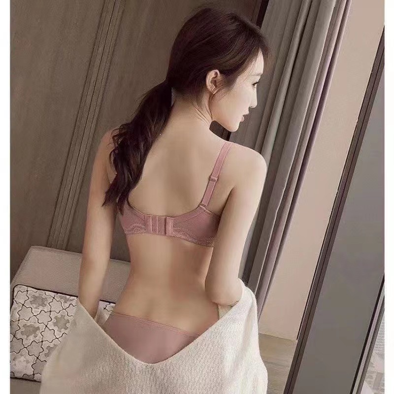 Áo lót nữ 2 dây đính nơ không gọng đệm dày mã ANM-15