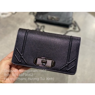 TÚI CNK KHOÁ XOAY DA CÁ ĐUỐI SIZE MINI [clutch-ví]