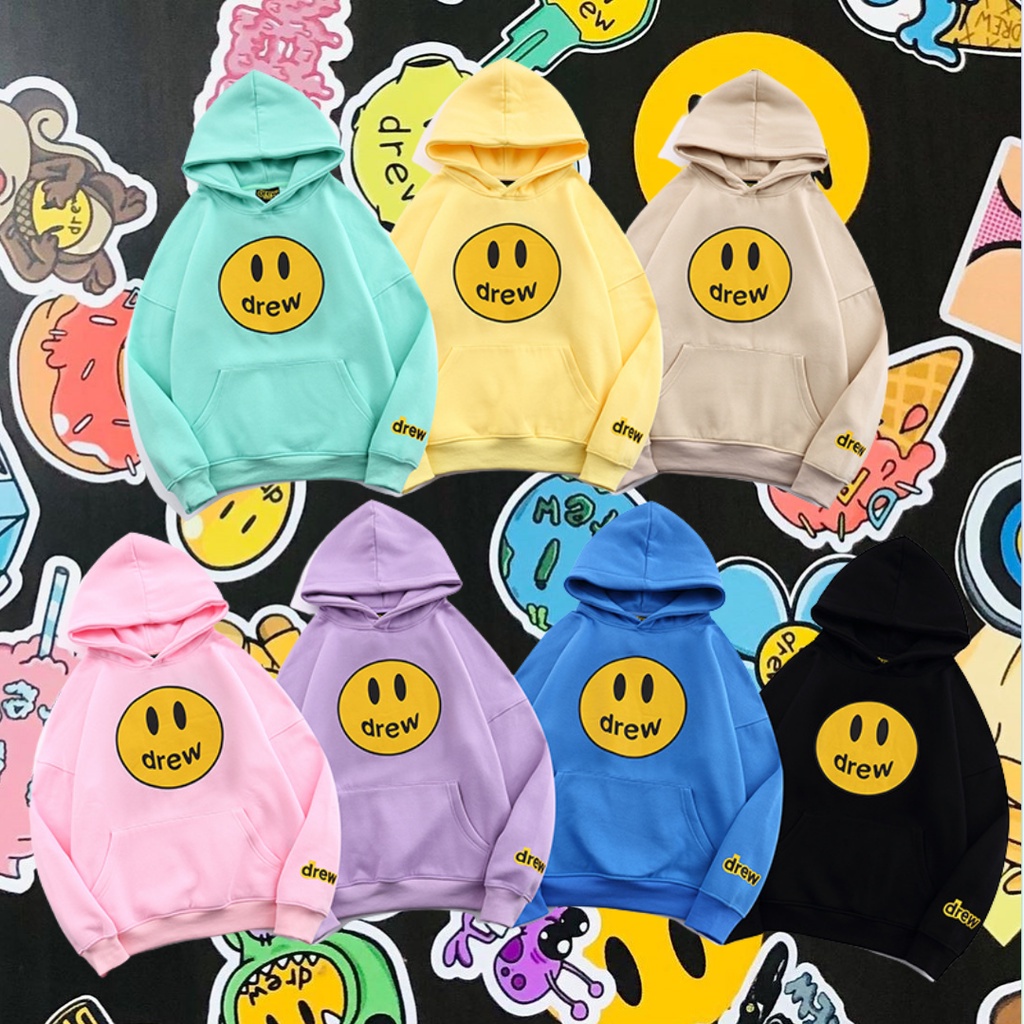 Áo nỉ Hoodie Drew house mặt cười Cloud shop , áo nỉ bông hoodie unisex nam nữ