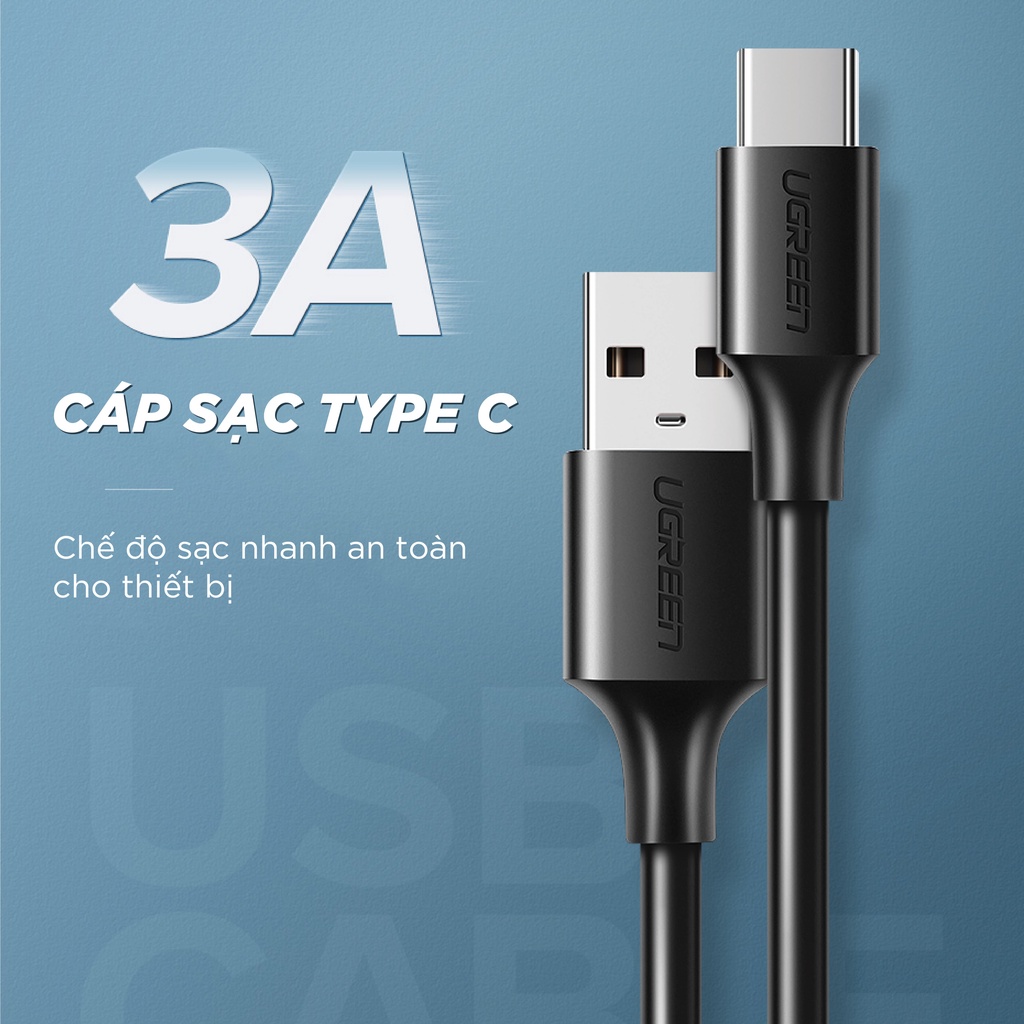 Cáp USB Type C to USB 2.0 Ugreen 60116 60117 60118 dài 1m 1,5m 2m cao cấp - Hàng Chính hãng