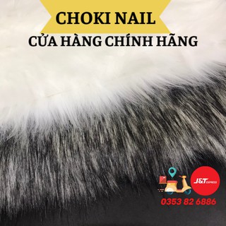 Thảm lông chụp ảnh nail, Trang trí phòng nail spa hàng cao cấp
