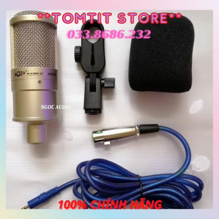 Micro Thu Âm AQTA AQ 220 - Micro Hát Karaoke - Livestream Cao Cấp Chính Hãng