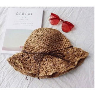 Nón cói mềm dây nơ cute