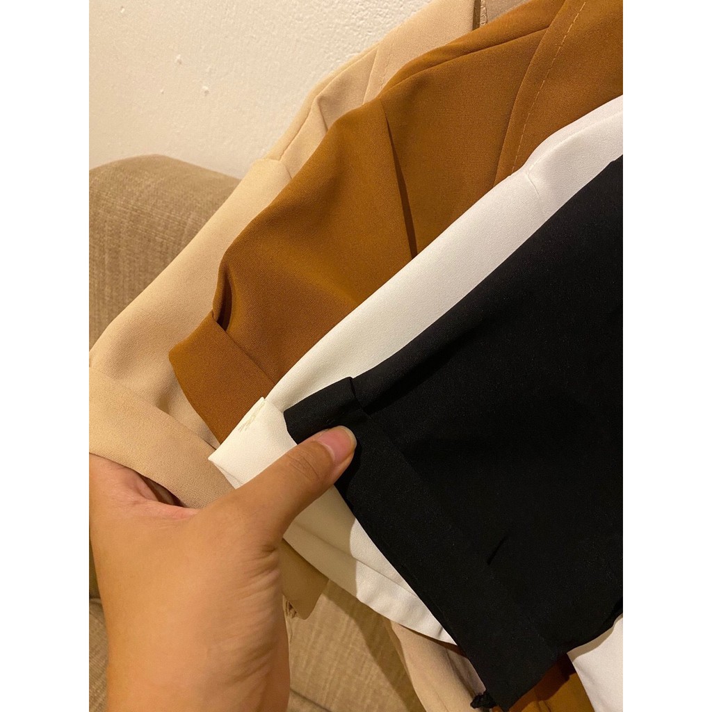 VÁY CỔ VEST XẺ VẠT DÁNG SUÔNG 4 MÀU - ĐẦM ĐŨI THỤNG CỔ VEST SƠ MI BE NÂU ĐEN TRẮNG HOT | BigBuy360 - bigbuy360.vn