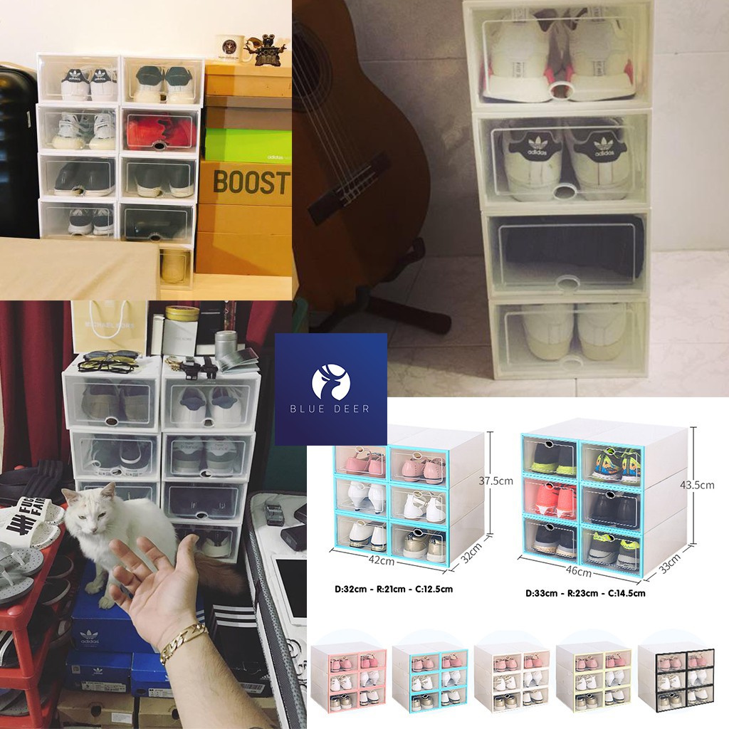 Hộp đựng giày dép size Nữ ® - nhựa cứng trong suốt + Nhận ngay mã miễn phí ship sale giá rẻ