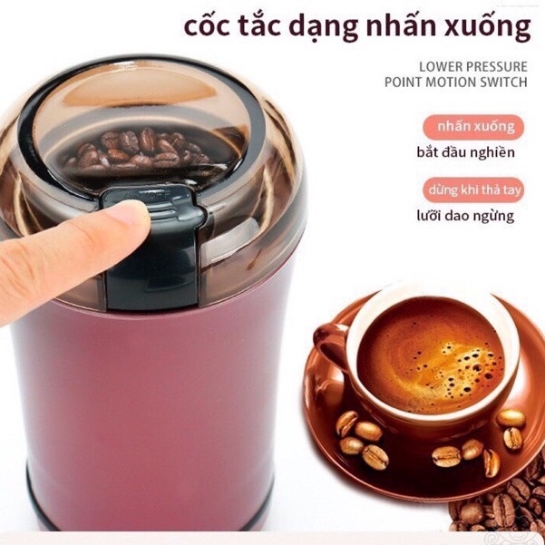 MÁY XAY HẠT KHÔ HẠT NGỦ CỐC CÁC LOẠI HẠT NHANH CHỈ TỪ 6 ĐÉN 18 GIÂY - MÁY NGHIỀN BỘT ĐA NĂNG MINI XAY BỘT SIÊU MỊN