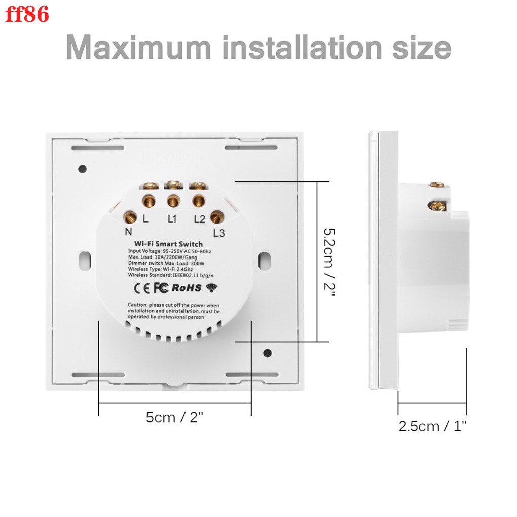 Bảng Công Tắc Gắn Tường Thông Minh Điều Khiển Từ Xa Bằng Điện Thoại