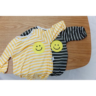 Bodysuit cho bé sơ sinh kẻ mặt cười