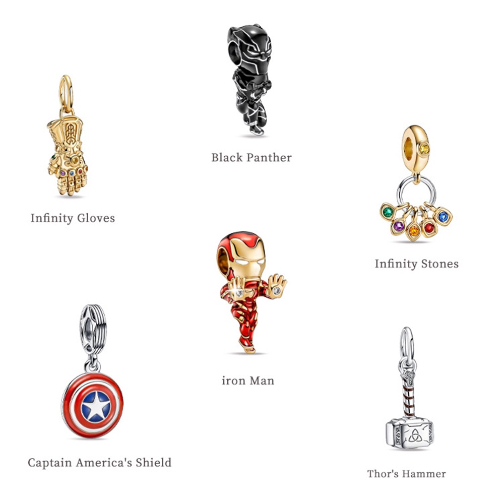 Mặt Dây Chuyền / Vòng Tay / Móc Khóa Thủ Công Hình Anh Hùng Marvel Thời Trang DIY