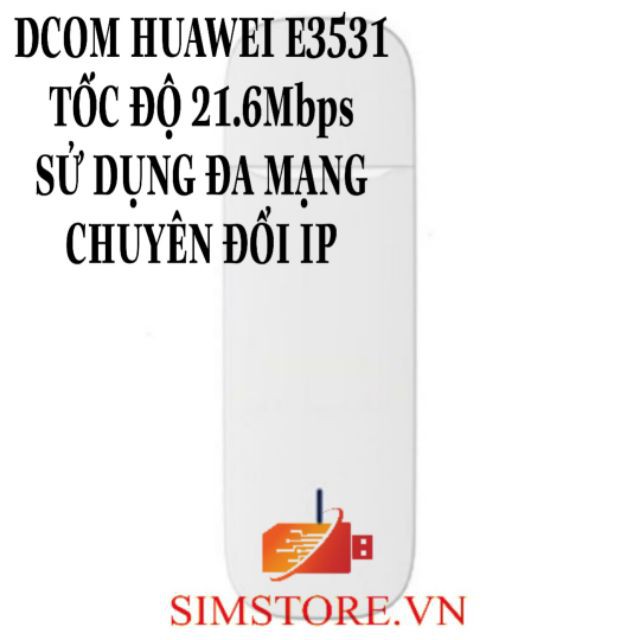 USB DCOM HUAWEI E3531 -Chuyên đổi IP- 21.6Mbps