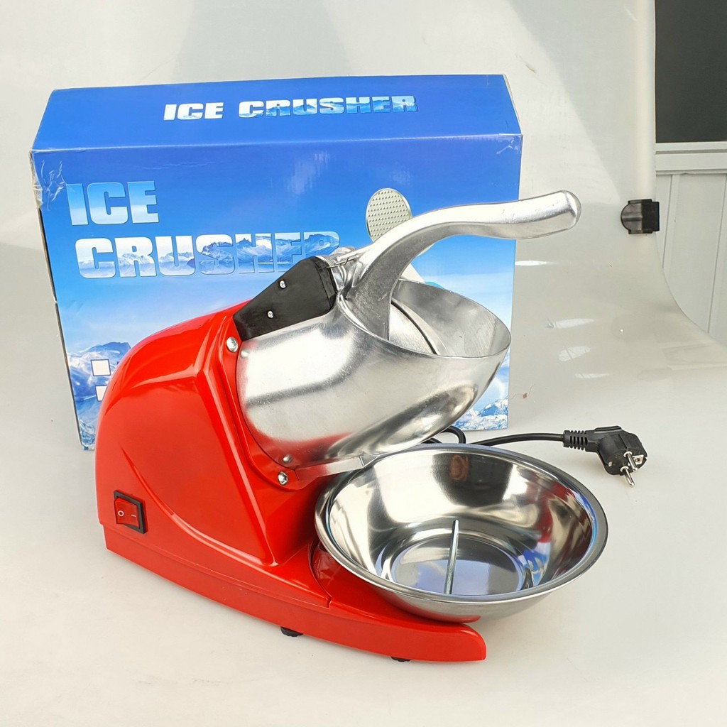 Máy bào đá 3 lưỡi công suất 500W Ice Crusher có thể chỉnh độ rộng lưỡi bào