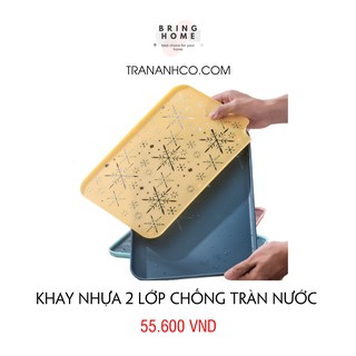 Khay nhựa 2 lớp chống tràn nước