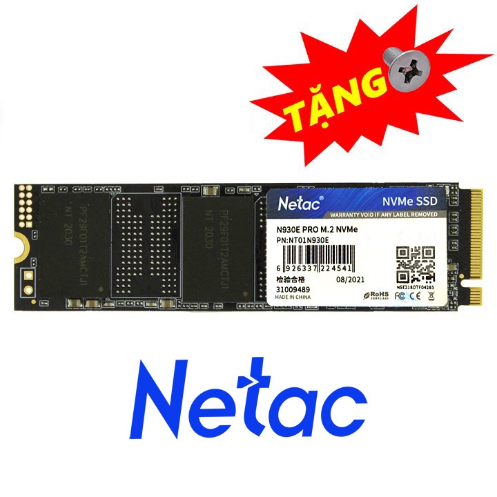 Ổ cứng SSD M.2 PCIe NVMe Netac N930E Pro 256GB 128GB - bảo hành 3 năm