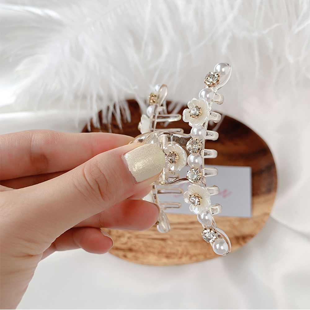 Kẹp tóc đính hạt ngọc trai nhân tạo kiểu dáng thời trang cho nữ