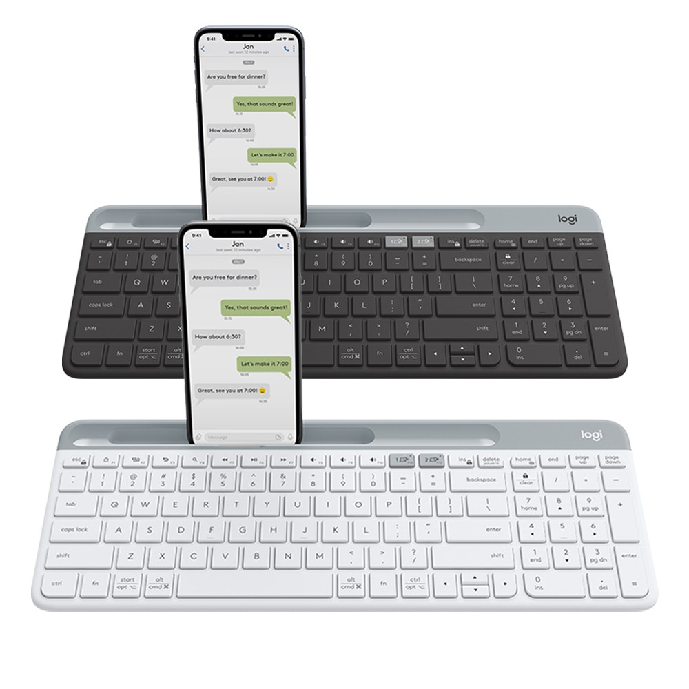 Bàn phím Logitech K580 Slim Multi device - Kết nối đa thiết bị, bluetooth, USB Unifying - Chính hãng