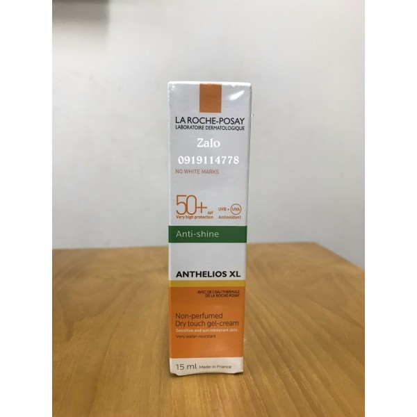 Kem Chống Nắng La Roche-Posay Không Nhờn Rít SPF50+ 15ml Anthelios XL Non-Perfumed Dry Touch Gel Cream SPF50+