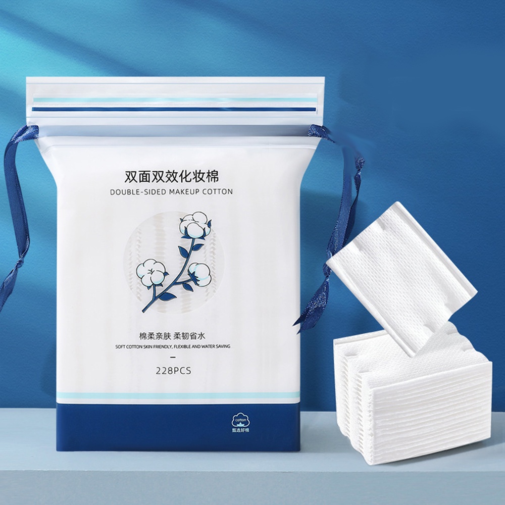 [Hàng mới về] Túi 228 bông tẩy trang hai lớp đơn giản chăm sóc làm đẹp đa năng