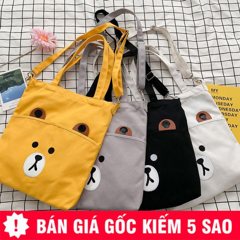 Túi Tote Phối Bé Gấu Siêu Xinh P1359