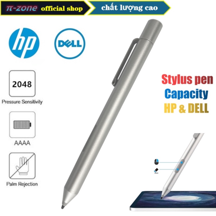 Bút cảm ứng Stylus Pen Capacity HP pen DELL 2048 Pressure Sensitivity for HP Elite x2 1012 G1 G2 240 G6 Dell Latitude 5175 5179 5285 5289 5290 5300 7200 7275 7285 7390 7400 Venue 10 Pro 5050/5056/5055/5855 XPS 9250