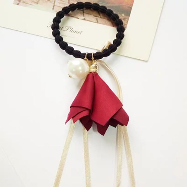 P73 Cột tóc Vải Scrunchies - dây buộc tóc vải các màu vintage ảnh thật P73