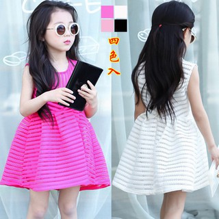 Váy đầm xinh chất xốp lưới thoáng mát cho bé gái từ 12-24kg