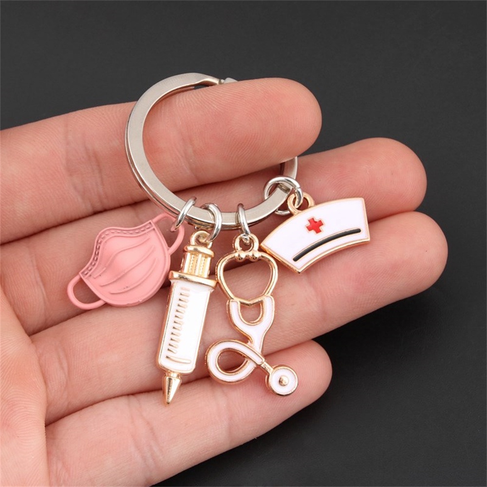 Móc Khóa Hình Ống Nghe Bác Sĩ Y Tế DIY