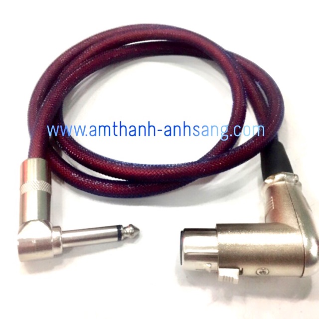 Dây rắc canon cái cong sang 6 ly con 01 dây tín hiệu âm thanh Jack cong